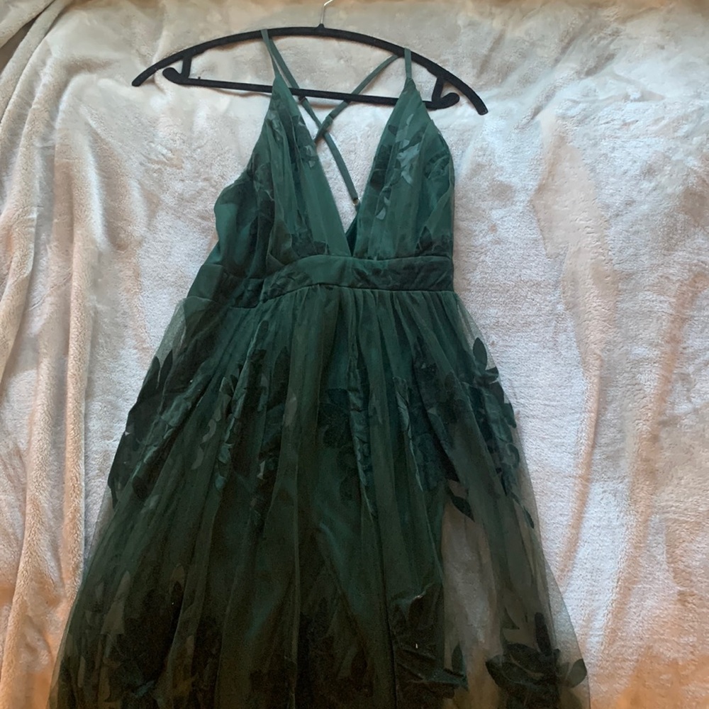 Emerald green formal dress